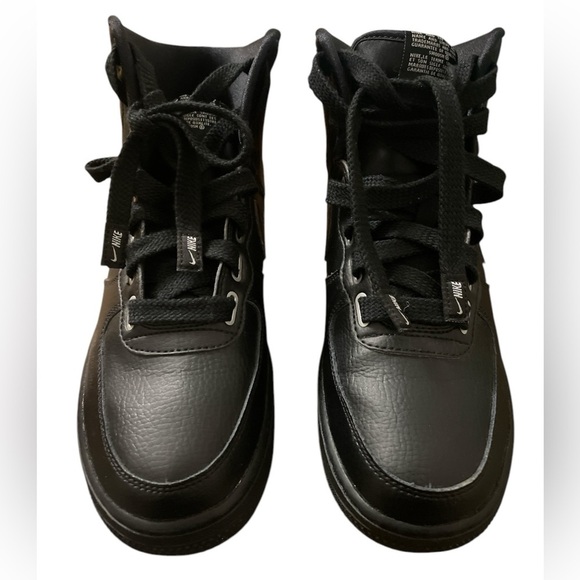 Nike Air Force 1 High Utility Triple Black Leather - Picture 2 of 4
